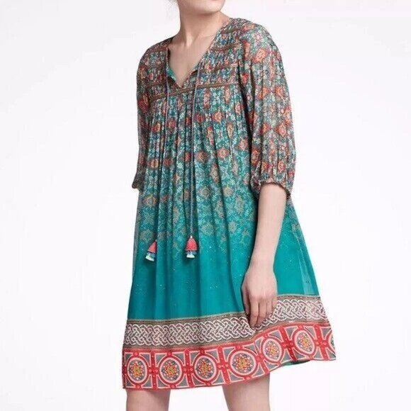 NWOT Tanvi Kedia Multicolor Bohemian Dress size XS - Picture 1 of 7